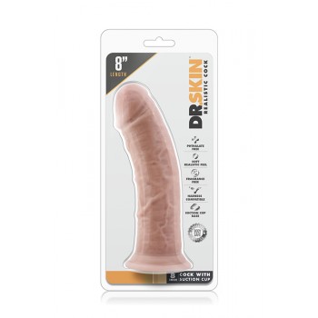 Dildo Realista c/ Base Sucção Dr. Skin 18cm Pele