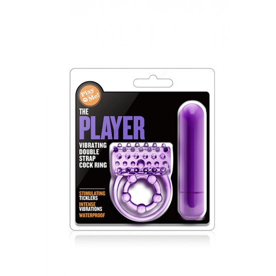 Anel para pénis em material confortável e seguro para o corpo. Composto por dois anéis, um para o pénis e outro para os testículos. Com bala de vibração com uma velocidade que poderá utilizar junto ou separado com o anel