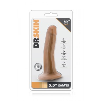 Mini Dildo Realista c/ Base Sucção Mocha Dr. Skin 13.5cm Latino