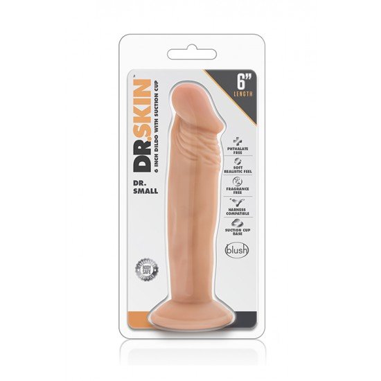 Seja um bom anfitrião e receba de braços abertos o Dr. Skin em sua casa!Dildo realista com cabeça e corpo proeminente. Com forte base de sucção para que possa desfrutar de excitantes aventuras "mãos-livres". Com toque su