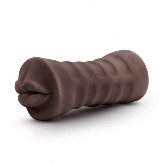 Masturbador boca vibração HOT CHOCOLATE HEATHER O Hot Chocolate Heather oferece uma boca macia e flexível que está esperando para engolir seu eixo. Este stroker realista é justo, flexível e repleto de texturas sensacionais. Ele vem com uma bala vibratória de várias ve
