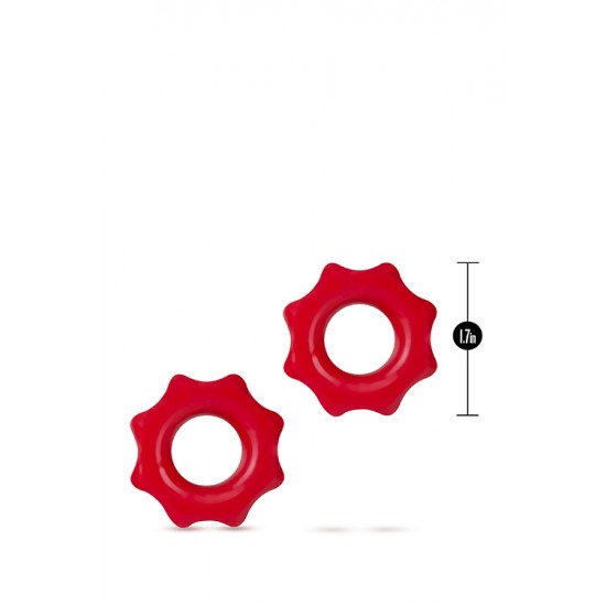 Conjunto 2 Anéis Pénis Nutz Stay Hard Vermelho Tenha uma performance de um garanhão! Conjunto de 2 anéis para o pénis, sem vibração, em material super elástico, durável e de alta qualidade. Estenda o tempo dos seus momentos íntimos e escreva o seu final feliz com est