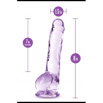 NATURALLY YOURS  8 CRYSTALLINE DILDO AMETHYST