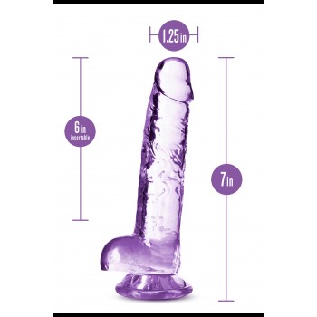 NATURALLY YOURS  7 CRYSTALLINE DILDO  AMETHYST
