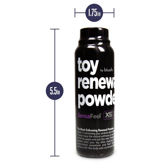 Um pó para refrescar seus brinquedos e masturbadores de TPE/TPR favoritos, mantendo sua textura natural. Gire a tampa e aperte o frasco para facilitar a aplicação. Refresca as propriedades de autolubrificação em brinqued