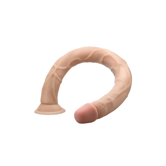 O dildo Dr. Skin de 48 cm é um brinquedo incrivelmente longo e incrivelmente realista, projetado para uma experiência de jogo com a máxima profundidade. É perfeito para quem busca uma experiência profunda e completa, e p