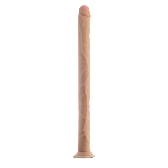 O dildo Dr. Skin de 48 cm é um brinquedo incrivelmente longo e incrivelmente realista, projetado para uma experiência de jogo com a máxima profundidade. É perfeito para quem busca uma experiência profunda e completa, e p