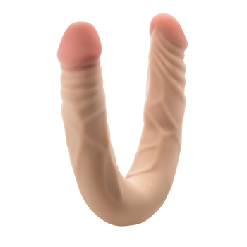 DR. SKIN PLUS 14” POSABLE DOUBLE DONG BEIGE