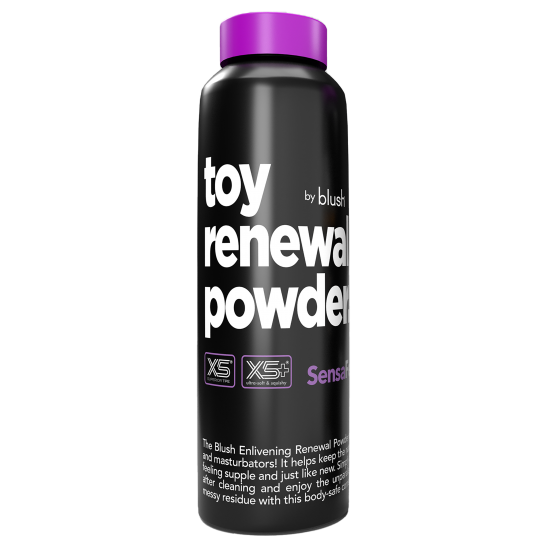Um pó para refrescar seus brinquedos e masturbadores de TPE/TPR favoritos, mantendo sua textura natural. Gire a tampa e aperte o frasco para facilitar a aplicação. Refresca as propriedades de autolubrificação em brinqued