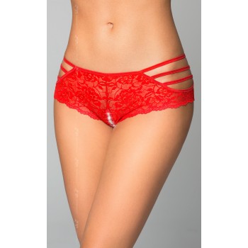Cuecas Abertas Rendadas c/ Tiras Laterais Vermelho S/M