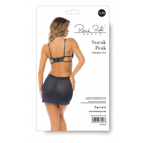 Conjunto de chemise. O conjunto ultra feminino e sedutoramente sensual que você pode ter! Nossa coleção Sneak Peak apresenta renda delicada como uma teia de aranha por toda a peça, com alças cuidadosamente desenhadas e l