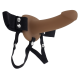 Este dildo oco com tiras para vestir possui uma haste macia e sedosa com uma cabeça cônica e é removível para limpeza. As tiras do arnês são elásticas na cintura e nas pernas, com tiras para as pernas totalmente ajustáve