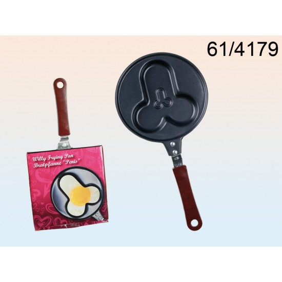 Divertida frigideira para estrelar ovos com forma de pénis.Prepare-se para um pequeno almoço bem animado!