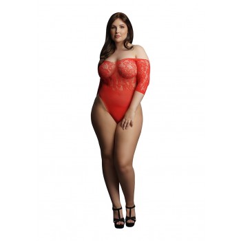 Presents Rhinestone Off shldr Body OS - Red