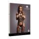 Lace suspender bodystocking with round neck - Black - O/S Lace suspender bodystocking with round neck - Black - O/S