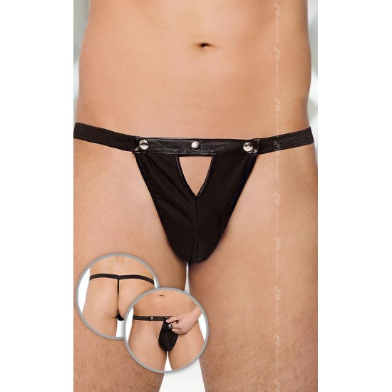 Tanga Preto s/l Tanga com Frente Removível Preto