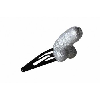 Gancho de Cabelo Pénis Glitter