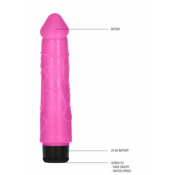 8 Inch Thick Realistic Dildo Vibe - Pink 