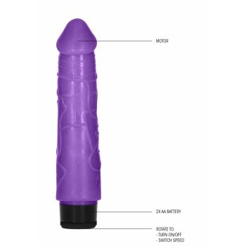 Vibrador Realista Multivelocidades Thick GC 17.5cm Roxo