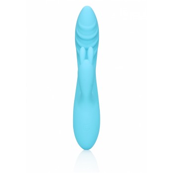 Vibrador Rabbit Ribbed Ultra Soft Silicone  - Glacial Blue