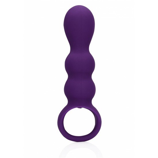  Teardrop Shaped Anal Vibrator - Clear Purple
