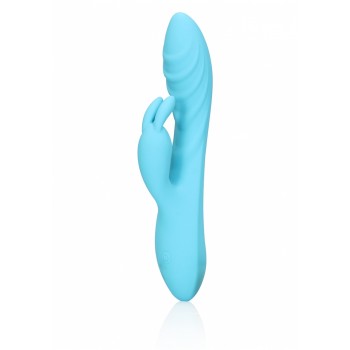 Vibrador Rabbit Ribbed Ultra Soft Silicone  - Glacial Blue