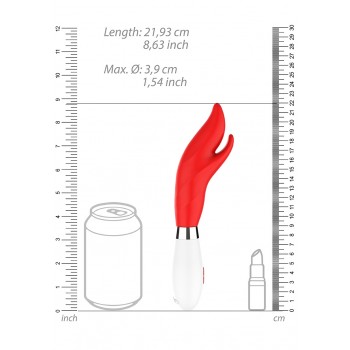 Vibrador Athos Soft Silicone - 10 Vel - Vermelho