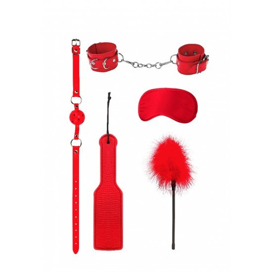 Kit Bondage Iniciante 5pcs Introductory #4 Ouch! Vermelho Kit Bondage Iniciante 5pcs Introductory #4 Ouch! Vermelho
