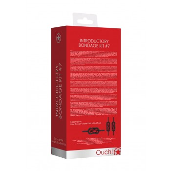Kit Bondage Iniciante 3pcs Introductory #7 Ouch! Vermelho