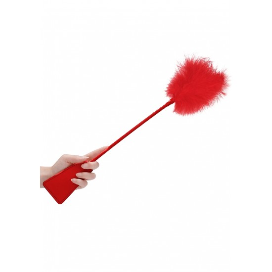 ﻿Uma palmada com este Crop c/ penas e o seu parceiro vai saber quem manda! Provoque-o com a ponta de penas ou agrade-o com uma palmada de crop. Dupla função;Disponível em 2 cores;Um must-have em qualquer kit de BDSM.