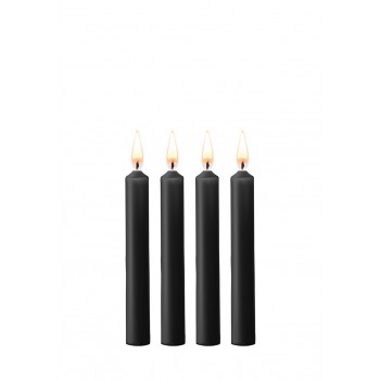 Teasing Wax Candles - Parafin - 4-pack - Black