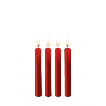 Teasing Wax Candles - Parafin - 4-pack - Red