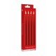 Teasing Wax Candles Large - Parafin - 4-pack - Red