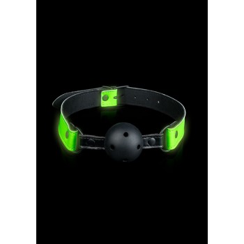 Breathable Ball Gag - Glow in the Dark - Neon Green/Black