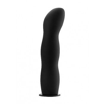 Strap On Deluxe Silicone Dildo Ondulado 20.5cm Preto Ouch!