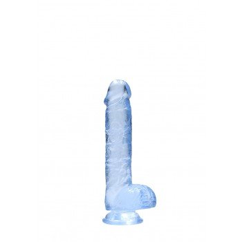 DILDO REALISTA 15CM COMTESTICULOS AZUL