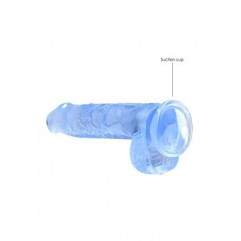 DILDO REALISTA 15CM COMTESTICULOS AZUL