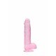 Dildo realistico com testiculos 15cm Rosa - RealRock Este modelo REALROCK CRYSTAL CLEAR foi projetado com bolas realistas para uma experiência realística aprimorada. Todos vêm com uma ventosa resistente para que você possa colá-los em praticamente qualquer superfície