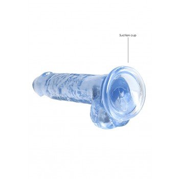DILDO REALISTA COM TESTICULOS AZUL 17CM