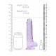 Dildo realistico com testiculos 20cm Lilas - RealRock Este modelo REALROCK CRYSTAL CLEAR foi projetado com bolas realistas para uma experiência realística aprimorada. Todos vêm com uma ventosa resistente para que você possa colá-los em praticamente qualquer superfície lisa.