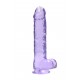 Dildo realistico com testiculos 23cm Lilas - RealRock Este modelo REALROCK CRYSTAL CLEAR foi projetado com bolas realistas para uma experiência realística aprimorada. Todos vêm com uma ventosa resistente para que você possa colá-los em praticamente qualquer superfície