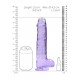 Dildo realistico com testiculos 23cm Lilas - RealRock Este modelo REALROCK CRYSTAL CLEAR foi projetado com bolas realistas para uma experiência realística aprimorada. Todos vêm com uma ventosa resistente para que você possa colá-los em praticamente qualquer superfície