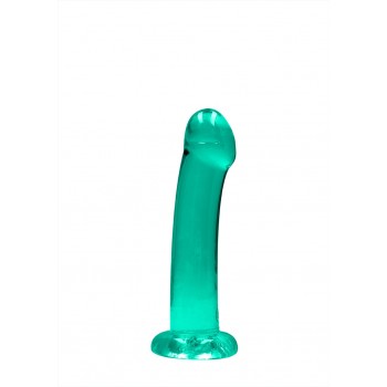  Dildo Não Realistico com ventosa - 17 cm - Turquesa