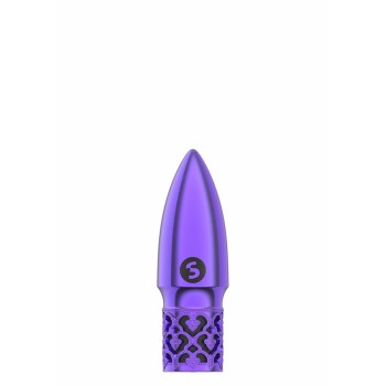 Mini vibrador bullet Glitter - Recarregavel ABS - Purple