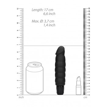 Vibrador Ribbed multivelocidades - Preto