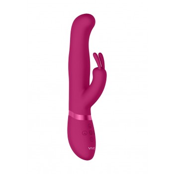 Vibrador Ponto G com Estimulador de Clitóris Izara - Rotating Beads Rabbit - Rosa