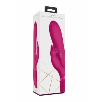 Vibrador com estimulador clitoris Amoris - Rosa