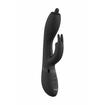 Vibrador rabbit ponta rotativa Nilo - Preto