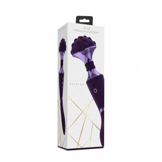 Estimulador Wand Flexível Shiatsu Vive Roxo Vive é um novo fenómeno no mundo dos produtos de prazer adulto de luxo. O estimulador Shiatsu tem um design fabuloso, o que o torna um brinquedo muito apetecível e a sua forma irá mostrar-lhe novas sensações de pra