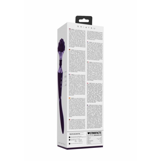 Estimulador Wand Flexível Shiatsu Vive Roxo Vive é um novo fenómeno no mundo dos produtos de prazer adulto de luxo. O estimulador Shiatsu tem um design fabuloso, o que o torna um brinquedo muito apetecível e a sua forma irá mostrar-lhe novas sensações de pra